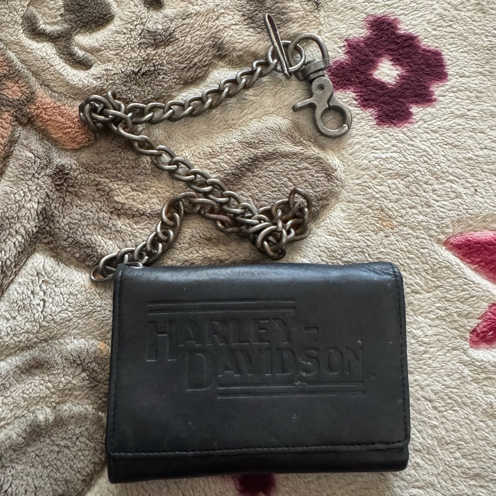 Harley-Davidson Black Wallet with Chain